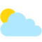 Sun Behind Cloud emoji on Mozilla